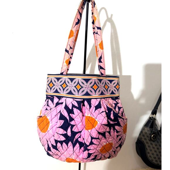 Vera Bradley Pink and Orange Floral Crossbody Bag - Picture 2 of 7